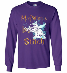 My Patronus Is A Stitch Gildan Long Shirt