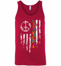 Peace flower American flag Tank