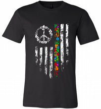 Peace flower American flag Canvas USA