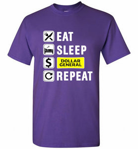 Eat Sleep Dollar General Repeat Shirt