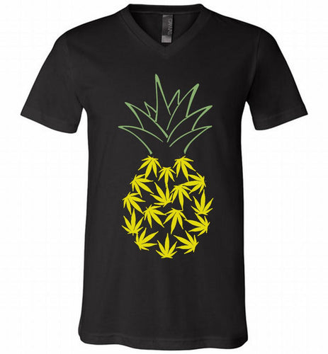 Pineapple Weed Leaf V-Neck Shirt