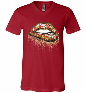 San Francisco 49ers Lip V-Neck Shirt