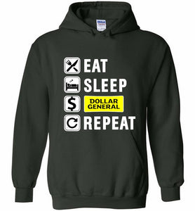 Eat Sleep Dollar General Repeat Hoodie