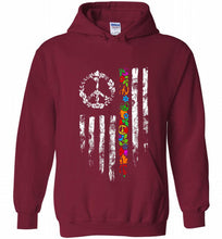 Peace flower American flag Hoodie