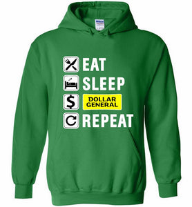 Eat Sleep Dollar General Repeat Hoodie