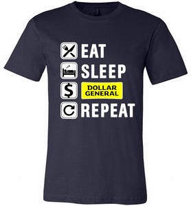 Eat Sleep Dollar General Repeat Canvas USA